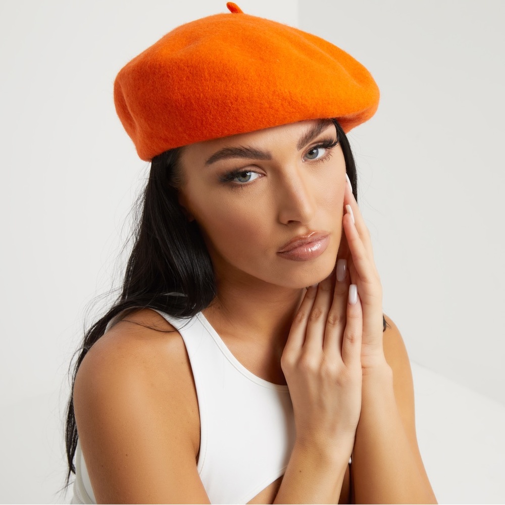 WOOL ORANGE BERET